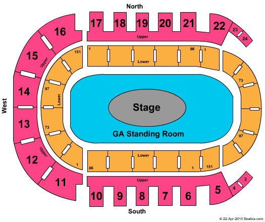 The SSE Arena - Belfast Metallica Seating Chart